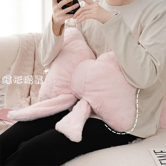 Pink Bow Ribbon Cushion