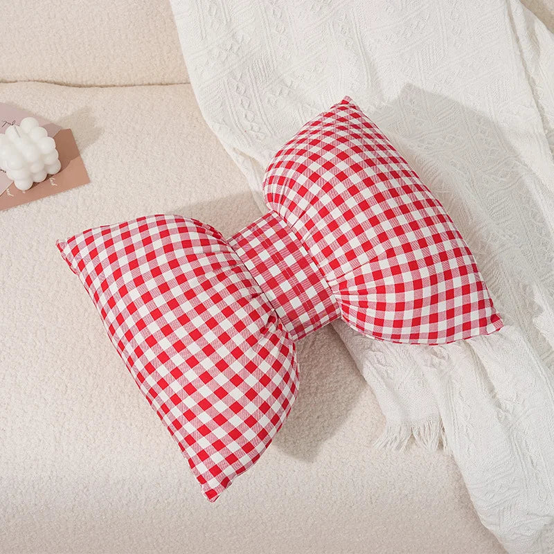 Pink Bow Ribbon Cushion