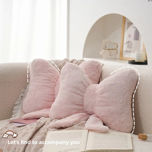 Pink Bow Ribbon Cushion