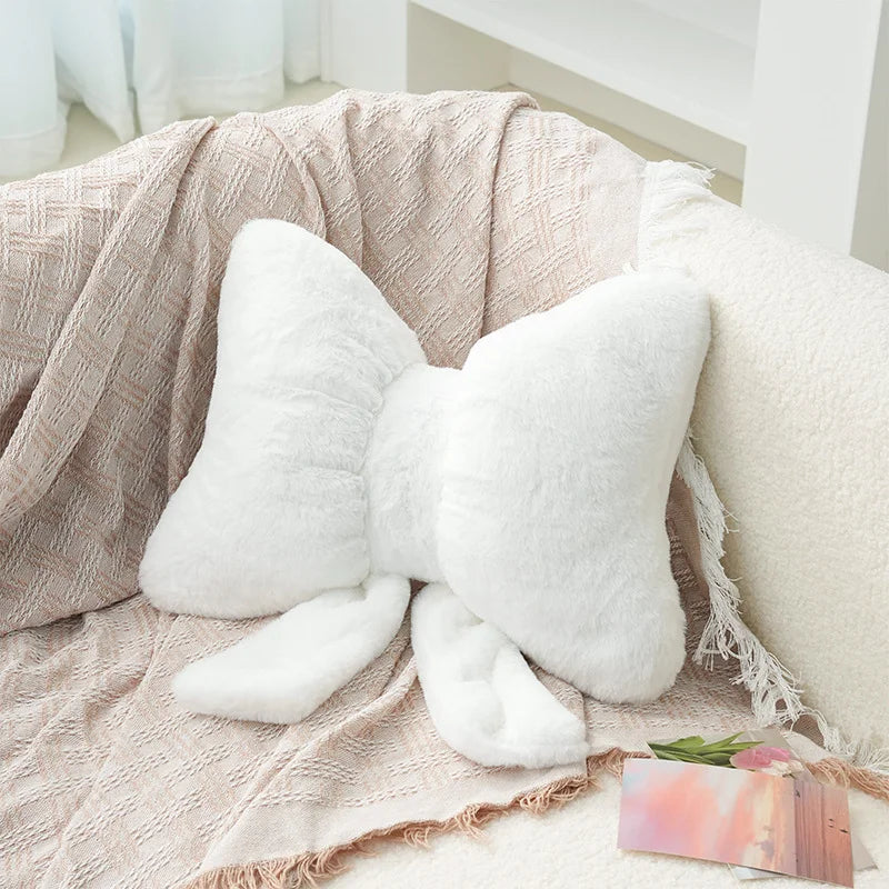 Pink Bow Ribbon Cushion