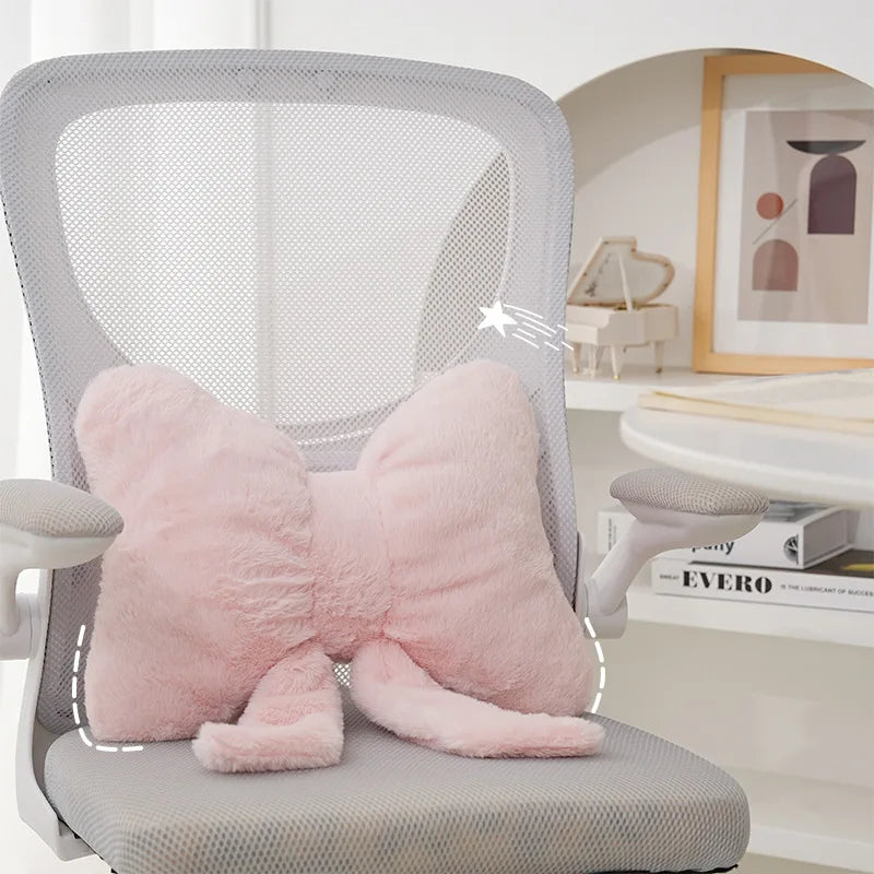 Pink Bow Ribbon Cushion