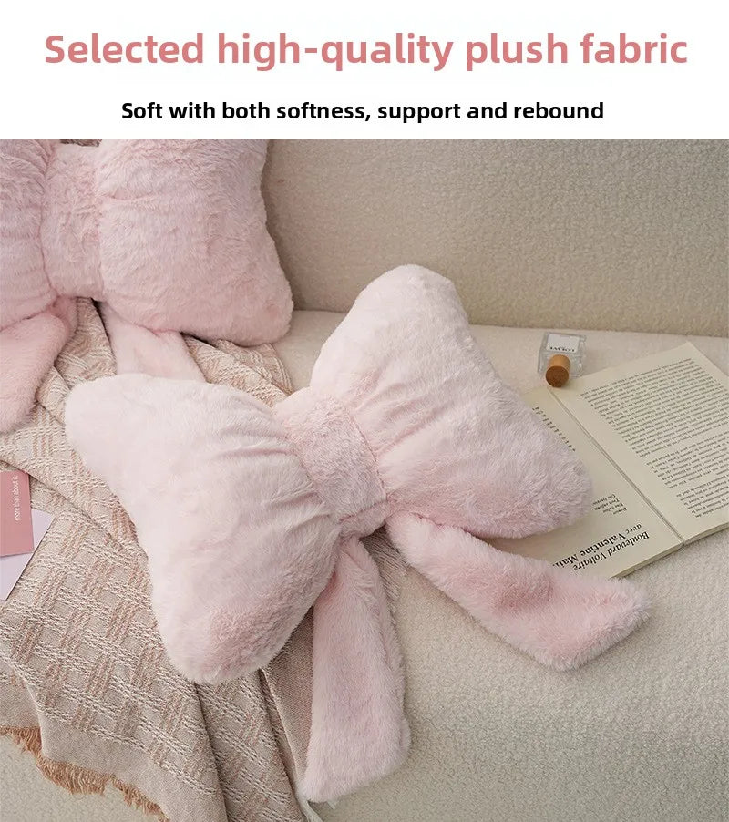 Pink Bow Ribbon Cushion