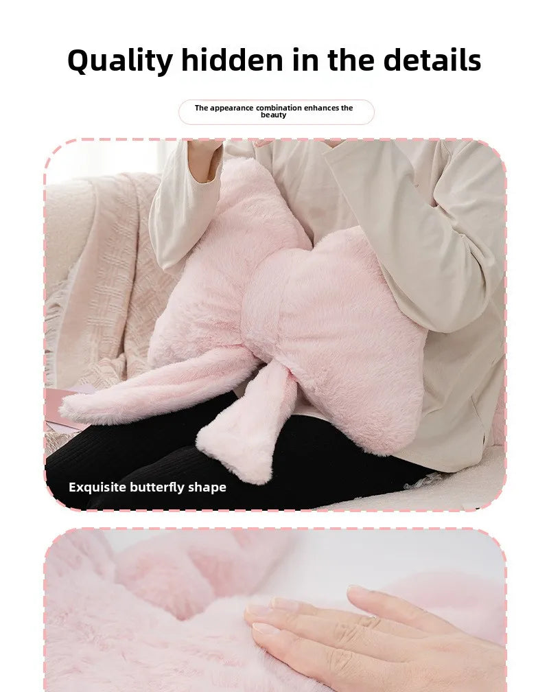 Pink Bow Ribbon Cushion