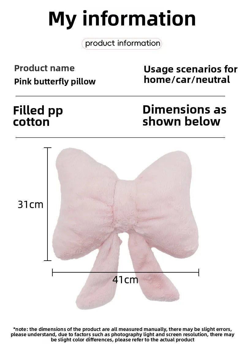 Pink Bow Ribbon Cushion
