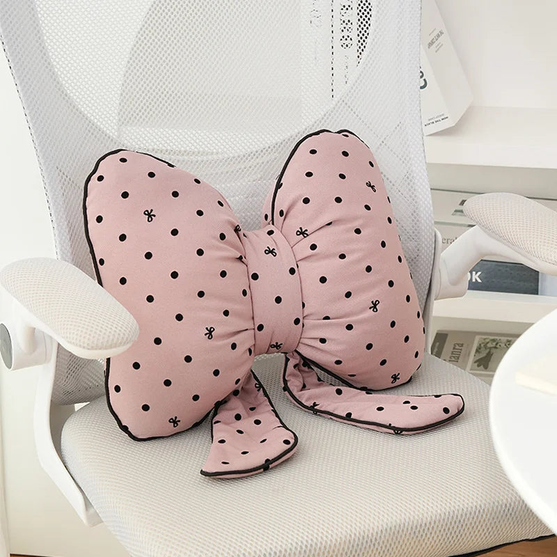 Pink Bow Ribbon Cushion