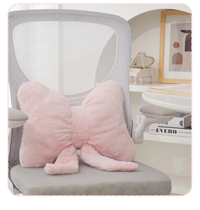 Pink Bow Ribbon Cushion