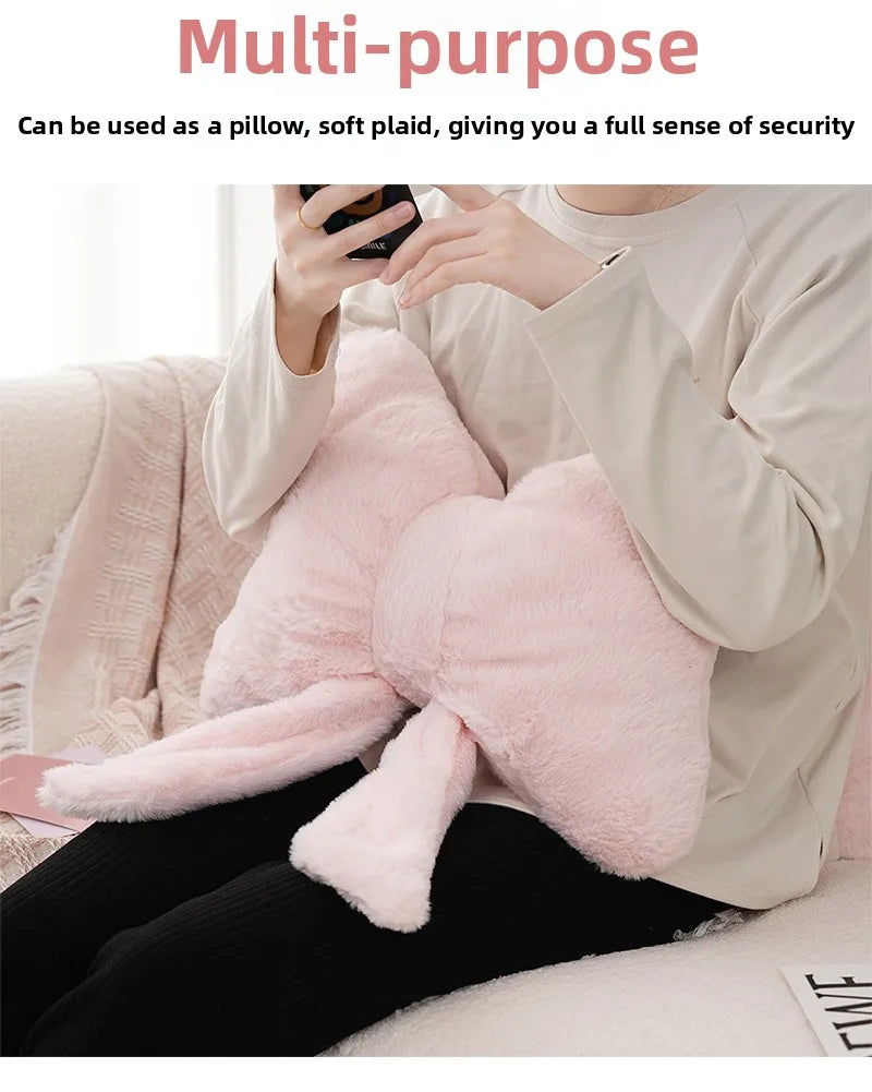 Pink Bow Ribbon Cushion
