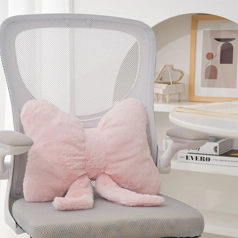 Pink Bow Ribbon Cushion